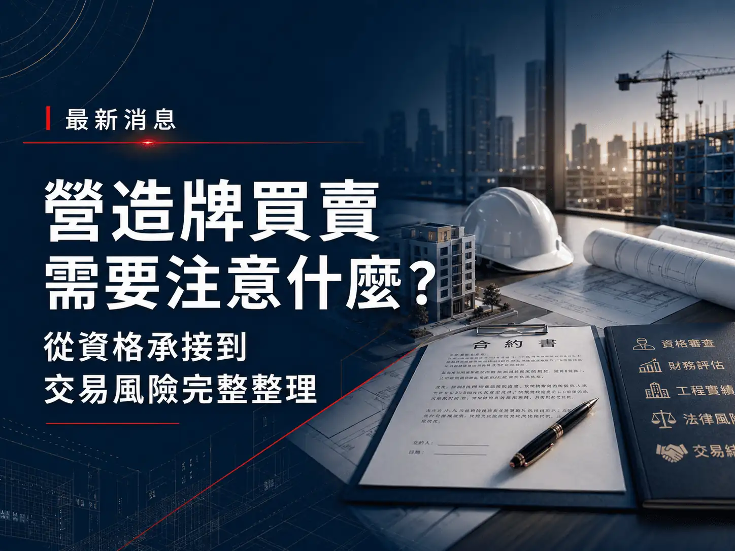 營造牌買賣需要注意什麼？從資格承接到交易風險完整整理
